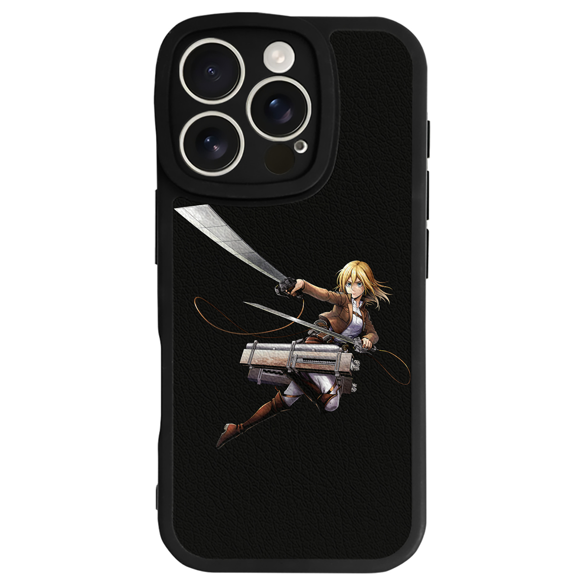 （画像用） 進撃の巨人 クリスタ·レンズ Attack on Titan Christa Lenz 【iPhone 16シリーズ対応】シリコンスマホケース（レザー調） 材質：シリコン